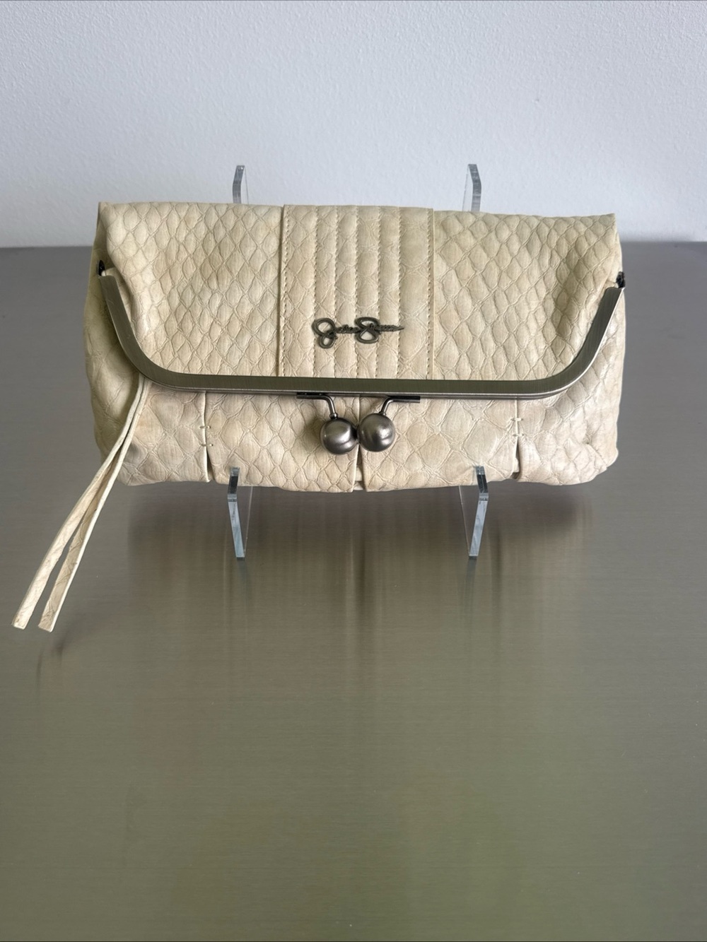 Jessica Simpson Cream Clutch bag